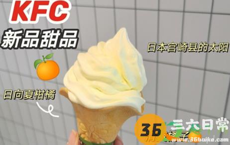 KFC日向夏柑橘冰淇淋花筒什么味道好吃吗3