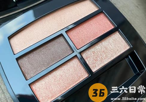 Chanel2020夏季5色眼影盘warm试色，难得这盘带亮片!2